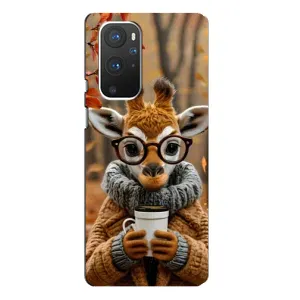 Печатный чехол «Зверята с кофе» для OnePlus 9 Pro (Жираф с кофе)