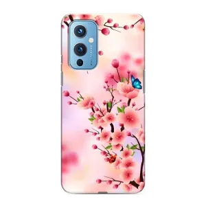 Чохол з картинкою Сакури на OnePlus 9 (Метелики на сакурі)