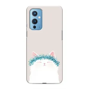 Чехол на тематику: Коты для OnePlus 9 (Белый котик)