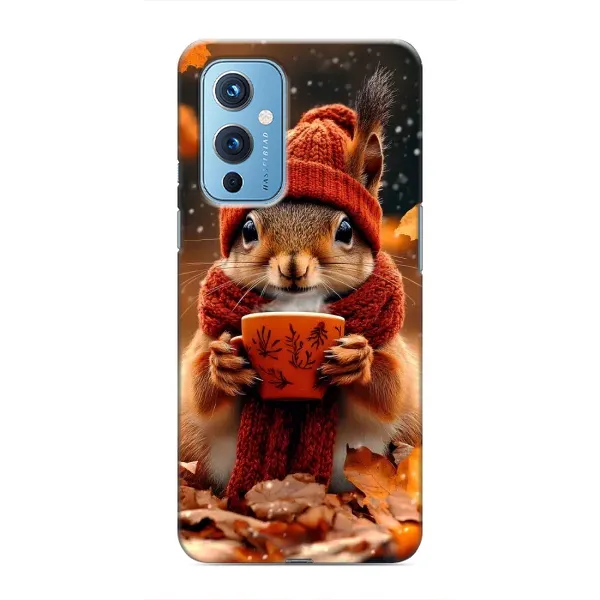 Чехол с рисунком «Белка с кофе» для OnePlus 9 Чехол с рисунком «Белка с кофе» для OnePlus 9
