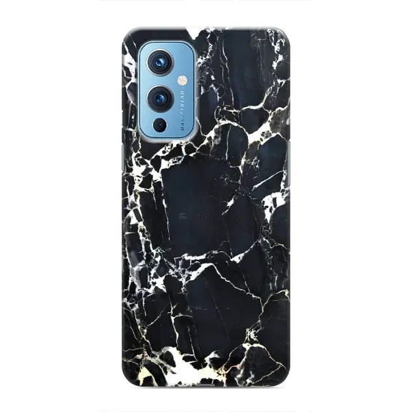 Чехол с рисунком «Чёрный мрамор» для OnePlus 9