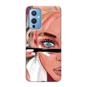 Силиконовый Чехол на OnePlus 9 с картинкой Стильных Девушек (Девушка и ресницы)