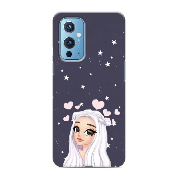 Чехол с рисунком «Девушка и сердечки» для OnePlus 9 Чехол с рисунком «Девушка и сердечки» для OnePlus 9