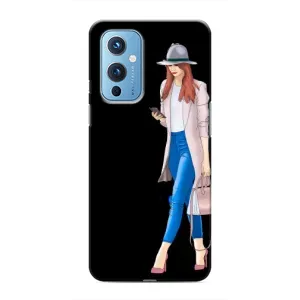 Чехол с картинкой Модные Девчонки OnePlus 9 (Девушка со смартфоном)