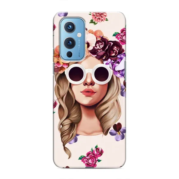 Чехол с рисунком «Девушка в очках» для OnePlus 9