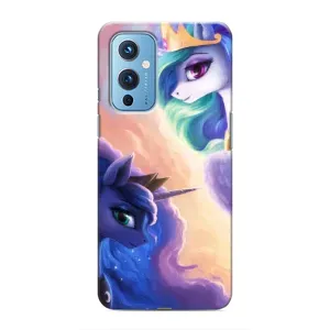 Чехол Unicorn на OnePlus 9 (Единорожки на тучках)