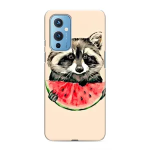 Силиконовый Чехол с Енотами на OnePlus 9 (Енот)