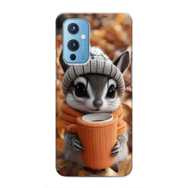 Чехол с рисунком «Грызунчик с кофе» для OnePlus 9 Чехол с рисунком «Грызунчик с кофе» для OnePlus 9