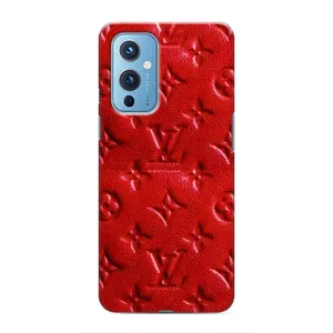 Текстурний Чохол Louis Vuitton для ВанПлас 9 (Червоний ЛВ)