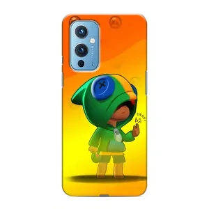 Чехол Бравл Старс для OnePlus 9 (LEON в кофте)