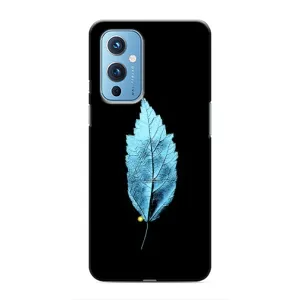 Чохол з картинками на чорному фоні для OnePlus 9 (Листя)