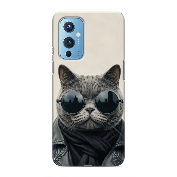 Чехол с рисунком «Модный кот» для OnePlus 9 Чехол с рисунком «Модный кот» для OnePlus 9