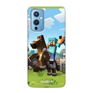 Чехлы для OnePlus 9 (Персонажи Майн Крафт) (На коне)