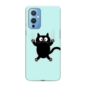 Силиконовый чехол с котиком для OnePlus 9 (Падающий кот)