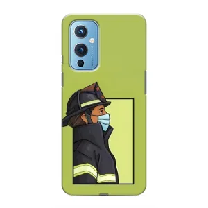 Силіконовий бампер (Працівники) на OnePlus 9 (Пожежник)