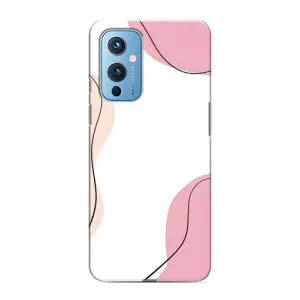 Чохол квітковий дизайн для OnePlus 9 (Рожевий фон)