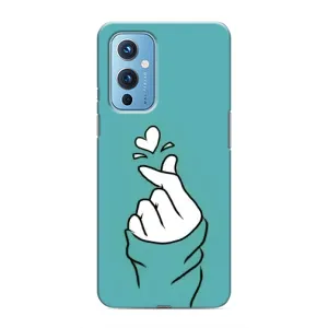 Чехол с рисунком «Сердечко на бирюзовом» для OnePlus 9