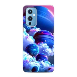 Чехлы КОСМОС для OnePlus 9 (Синие планеты)