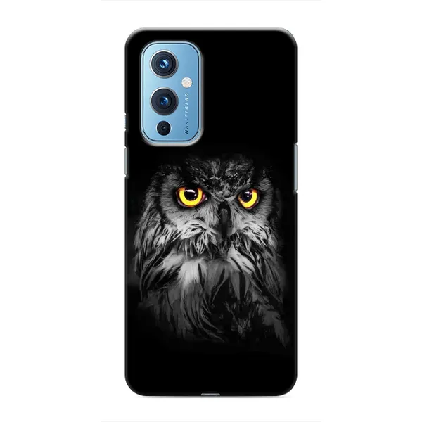Чехол с рисунком «Сова на чёрном» для OnePlus 9 Чехол с рисунком «Сова на чёрном» для OnePlus 9