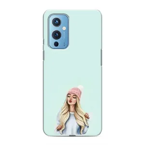 Силиконовый Чехол на OnePlus 9 с картинкой Стильных Девушек (В шапке)
