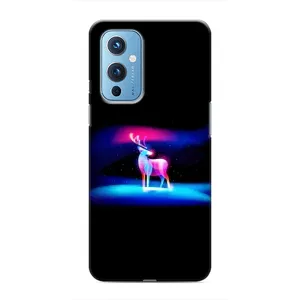 Силиконовый бампер с картинкой животных для OnePlus 9 (Яркий олень)