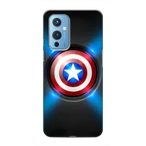 Чехол с Щитом Капитана Америки на OnePlus 9 (Яркий Щит Капитана)