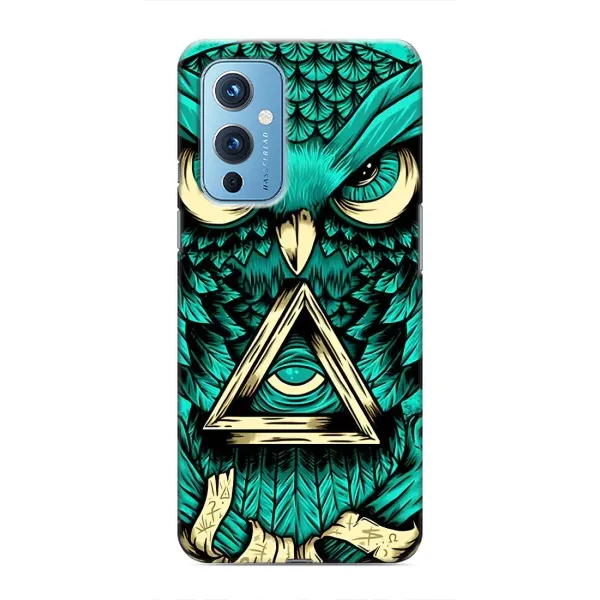Чехол с рисунком «Зеленая сова» для OnePlus 9 Чехол с рисунком «Зеленая сова» для OnePlus 9