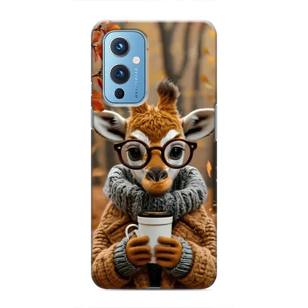 Чехол с рисунком «Жираф с кофе» для OnePlus 9 Чехол с рисунком «Жираф с кофе» для OnePlus 9