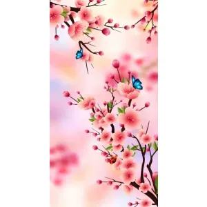 Чохол з картинкою Сакури на OnePlus 9RT (Метелики на сакурі)