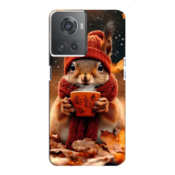 Чехол с рисунком «Белка с кофе» для OnePlus ACE (10R) Чехол с рисунком «Белка с кофе» для OnePlus ACE (10R)
