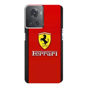 Силиконовый бампер с картинкой машины на OnePlus ACE (10R) (Ferrari Logo)