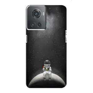 Силиконовый Чехол с принтом "Космонавты" на OnePlus ACE (10R) (Космонавт романтик)