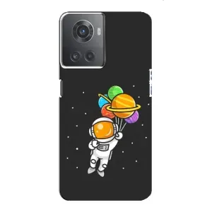 Силиконовый Чехол с принтом "Космонавты" на OnePlus ACE (10R) (Космонавт с шариками)
