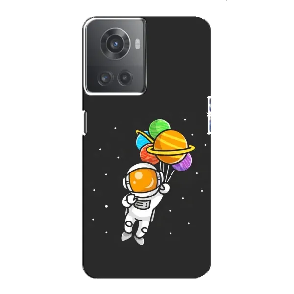 Чехол с рисунком «Космонавт с шариками» для OnePlus ACE (10R)