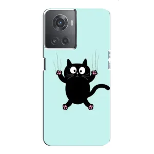 Силиконовый чехол с котиком для OnePlus ACE (10R) (Падающий кот)