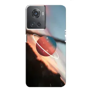 Чехол (ТПУ) с планетами на OnePlus ACE (10R) (Сатурн)