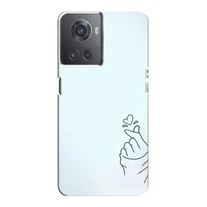 Чехлы (Знак сердечка) на OnePlus ACE (10R) (Сердце на голубом)