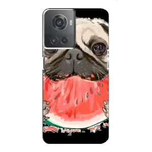 Чехол (ТПУ) Милые собачки для OnePlus ACE (10R) (Смешной Мопс)