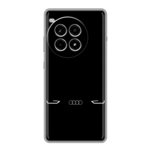 Силиконовый бампер с картинкой машины на OnePlus Ace 3 Pro (Силует Audi)
