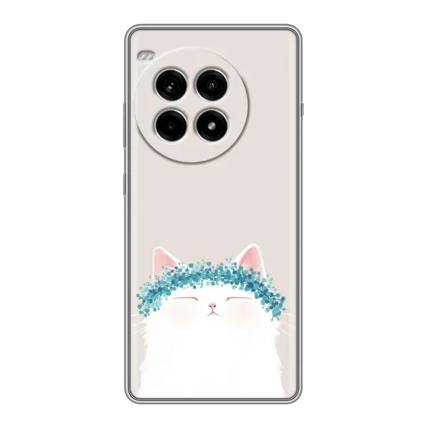 Чехол с рисунком «Белый котик» для OnePlus Ace 3 Pro Чехол с рисунком «Белый котик» для OnePlus Ace 3 Pro