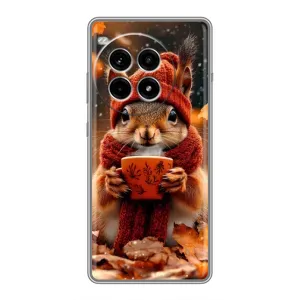 Друкований чохол 'Звірята з кавою' для OnePlus Ace 3 Pro (Білка з кавою)