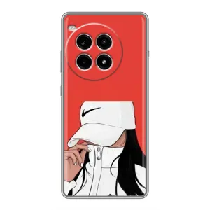 Силиконовый Чехол на OnePlus Ace 3 Pro с картинкой Стильных Девушек (Девушка Nike)