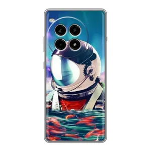 Силиконовый Чехол с принтом "Космонавты" на OnePlus Ace 3 Pro (Космонавт в воде)