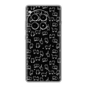 Чохол на тематику: Коти для OnePlus Ace 3 Pro (Котики на чорному)