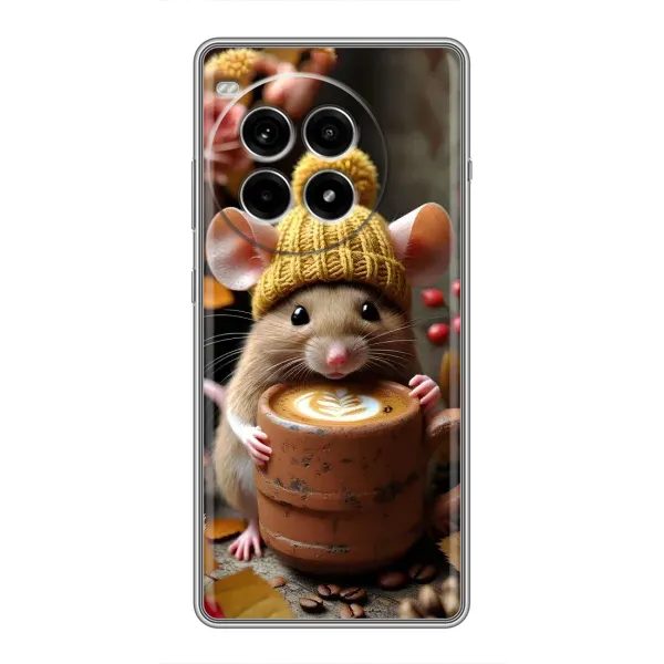 Чехол с рисунком «Мышка с кофе» для OnePlus Ace 3 Pro Чехол с рисунком «Мышка с кофе» для OnePlus Ace 3 Pro