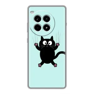 Силиконовый чехол с котиком для OnePlus Ace 3 Pro (Падающий кот)