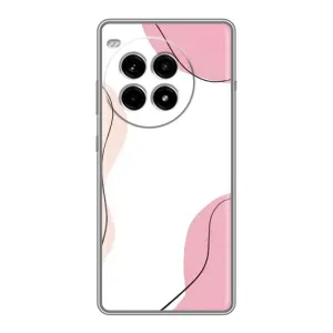 Чехол цветочный дизайн для OnePlus Ace 3 Pro (Розовый фон)