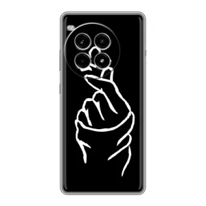 Чехлы (Знак сердечка) на OnePlus Ace 3 Pro (Сердце на черном)