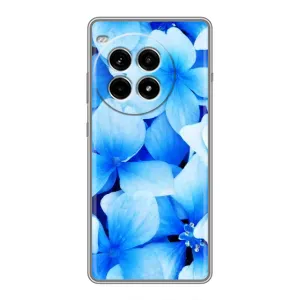 Силиконовый бампер с принтом (цветочки) на Ван Плас Эйс 3 Про (Синие цветы)