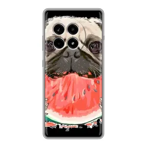 Чехол (ТПУ) Милые собачки для OnePlus Ace 3 Pro (Смешной Мопс)